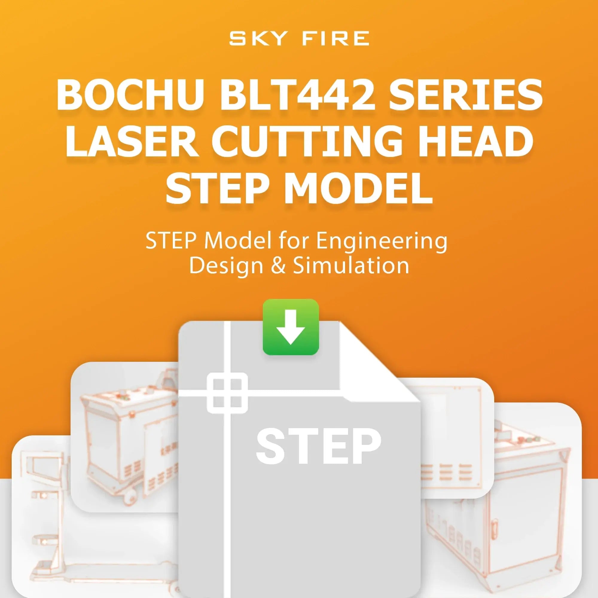 BLT442 Series Cutting Head STEP Model | 3D CAD File for Laser Systems ...